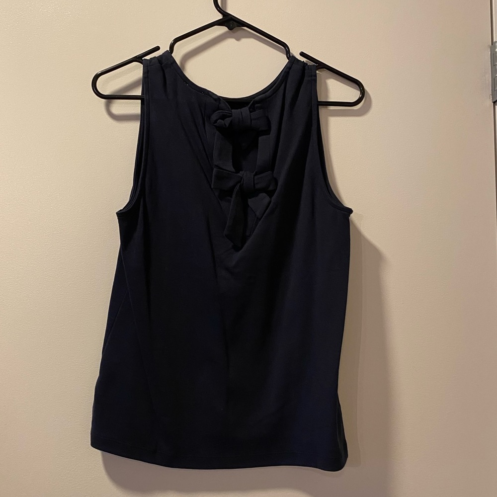 J. Crew Navy Bow-Back Tank Top - Size S